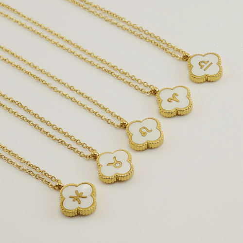 collar de trébol signo del zodíaco